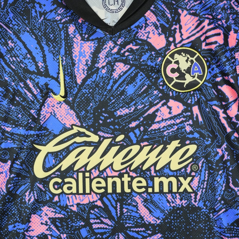 Nike Club America 2024 Pre-Match Jersey Mens XL Blue Pink Floral CD4230-496 - Picture 4 of 8